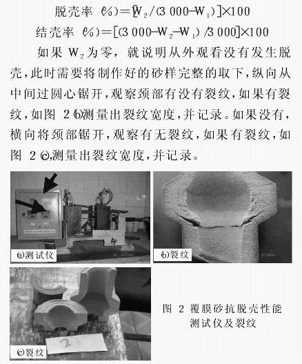 酚醛樹脂粘度特性對覆膜砂性能的影響