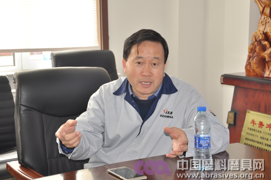 磨料磨具分會秘書長陳鵬一行考察四砂泰益