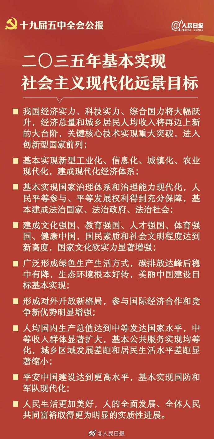 14個關鍵詞速讀五中全會公報