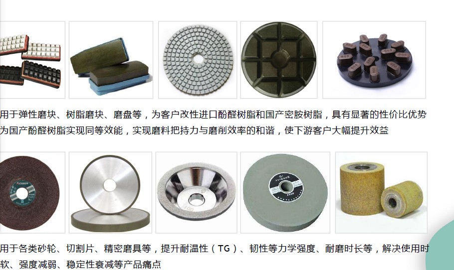 以白石墨烯對酚醛/密胺樹脂進(jìn)行改性，可對應(yīng)用于磨料磨具的產(chǎn)品提升鋒利度或耐磨 壽命，解決此消彼長的矛盾；